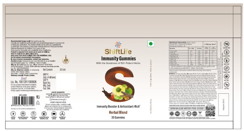 Shiftlife Immunity Gummies Device mark 7372159 Trademark