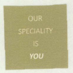 Our Speciality Is You Device mark 2830978 Trademark