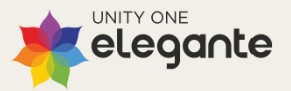 Unityoneelegante With Flower Shaped Heptagon In Vibgyor Colour Device mark 7386582 Trademark