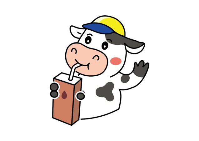 Mascot Of A Cow Drinking Beverage Device mark 7388330 Trademark