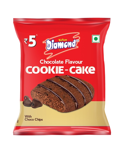 Yellow Diamond Chocolate Flavour Cookie Cake Device mark 7388506 Trademark