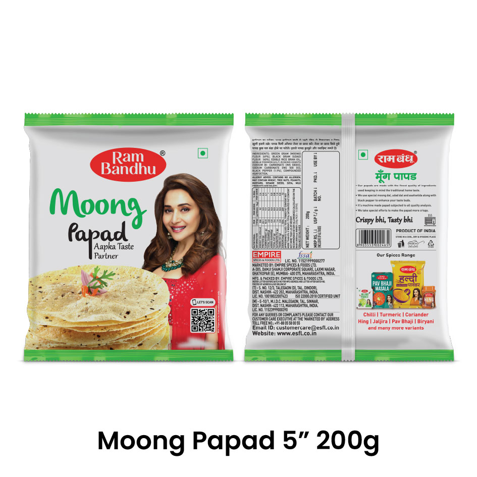 Device Mark For 'ram Bandhu Moong Papad Aapka Taste Partner' Device mark 7421412 Trademark