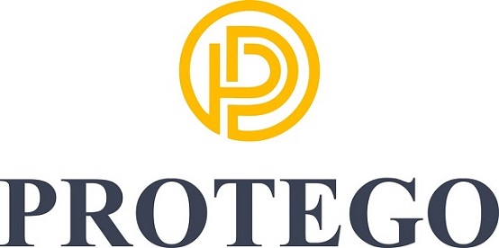 Design Interlinked Letters “p” And “d” Above The Words "protego" Device mark 7436529 Trademark