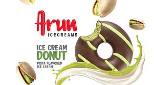 Arun Icecreams Ice Cream Donut Pista Flavored Ice Cream Device mark 7445535 Trademark