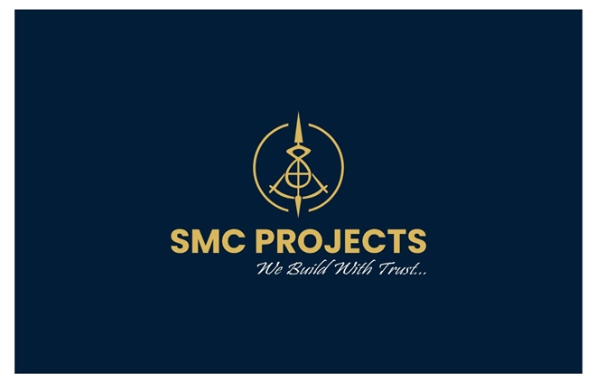 Smc Projects (device Of Artistic Design) (with Tagline- We Build With Trust…) Device mark 7463570 Trademark