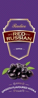 Radico Red Russian – Jamun – Smooth Flavoured Vodka Device mark 7477136 Trademark