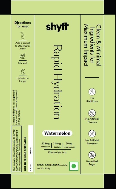 Shyft Rapid Hydration Green Label Device mark 7478523 Trademark