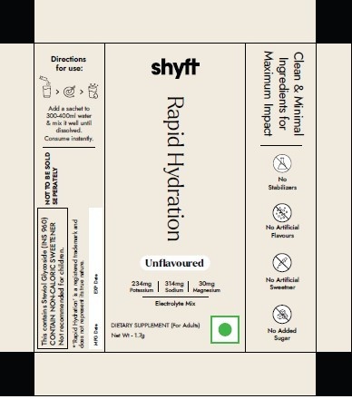 Shyft Rapid Hydration Label Device mark 7478110 Trademark