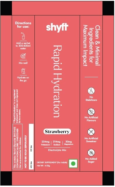 Shyft Rapid Hydration Pink Label Device mark 7478107 Trademark