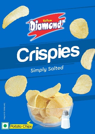 Yellow Diamond Crispies Simply Salted Device mark 7490071 Trademark