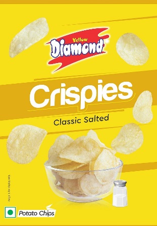 Yellow Diamond Crispies Classic Salted Device mark 7490066 Trademark
