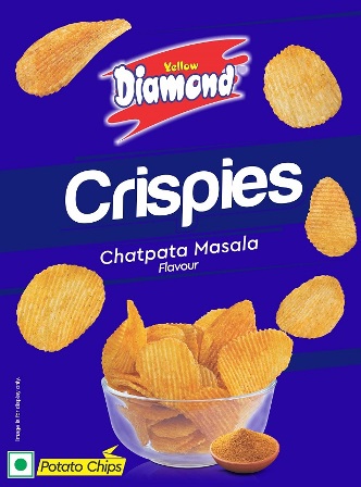Yellow Diamond Crispies Chatpata Masala Device mark 7490064 Trademark