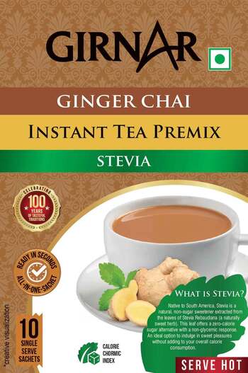 Girnar (ginger Chai Stevia Label) Device mark 7496624 Trademark