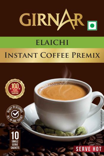 Girnar (elaichi Coffee Premix Label) Device mark 7496626 Trademark