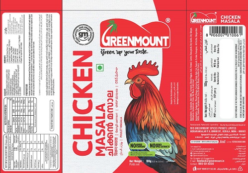 Greenmount Chicken Masala Device mark 7497536 Trademark