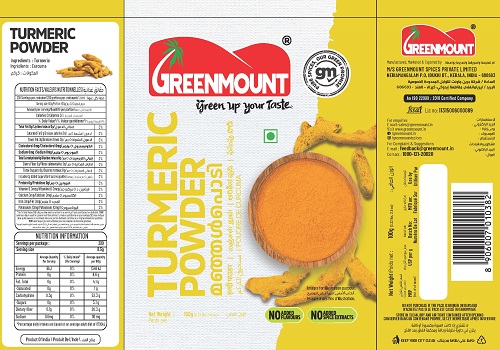 Greenmount Turmeric Powder Device mark 7497545 Trademark