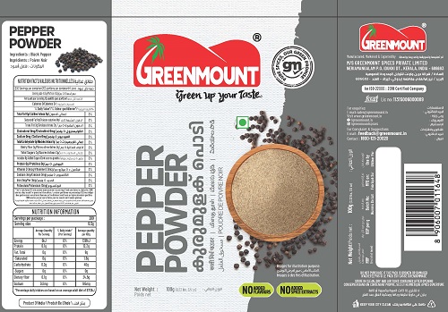 Greenmount Pepper Powder Device mark 7497543 Trademark