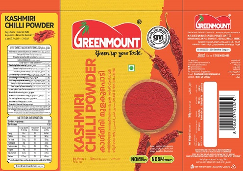 Greenmount Kashmiri Chilli Powder Device mark 7497541 Trademark