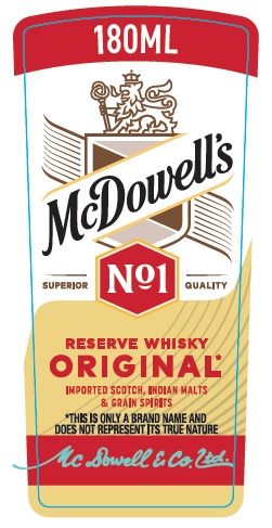 Mcdowell's No.1 Reserve Whisky Original (label) Device mark 7527574 Trademark