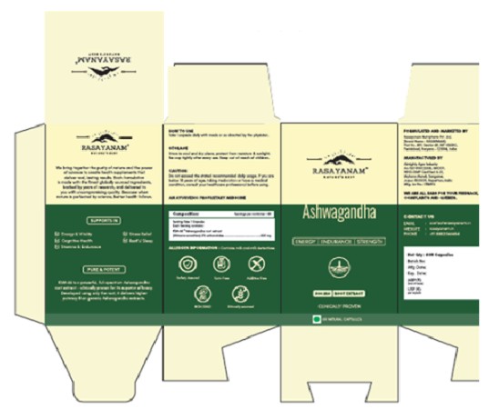Rasayanam Ashwagandha (packaging) Device mark 7567375 Trademark
