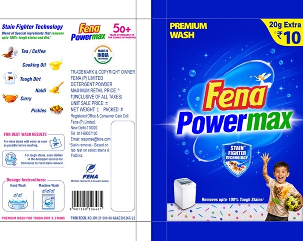 Fena Powermax (label) Device mark 7540220 Trademark