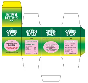 Label Avis Green Balm Device mark 7597898 Trademark