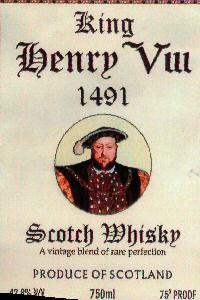 King Henry Vm 1491 Scotch Whisky (label) Device mark 2097072 Trademark