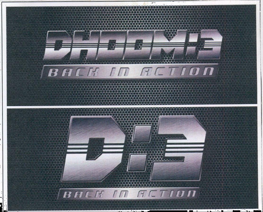 Dhoom:3 Back In Action Device mark 2095308 Trademark