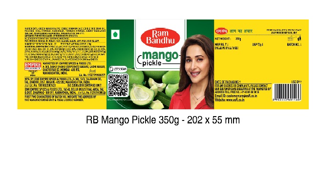 Device Mark For 'ram Bandhu Mango Pickle' Device mark 7609090 Trademark