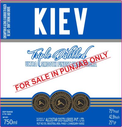Kiev Triple Distilled Ultra Smooth Finest Grain Vodka Device mark 7610440 Trademark