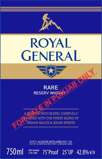 Royal General Rare Reserve Whisky Device mark 7610441 Trademark