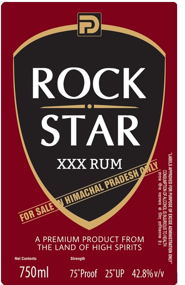 Rock Star Xxx Rum Device mark 7610795 Trademark