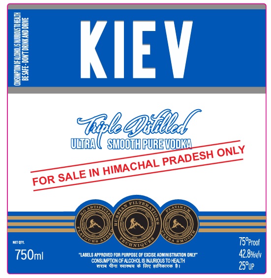 Kiev Triple Distilled Ultra Smooth Pure Vodka Device mark 7610799 Trademark