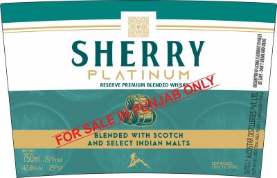 Sherry Platinum Reserve Premium Blended Whisky Device mark 7610800 Trademark