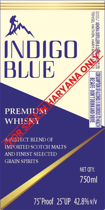 Indigo Blue Premium Whisky Device mark 7612652 Trademark