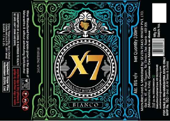 X7 Bianco Sparkling Wine Device mark 7613603 Trademark
