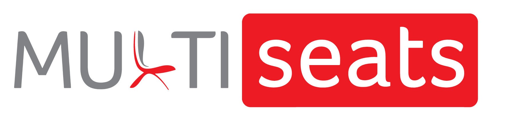 “multi Seats” Represented In A Stylized Manner Using A Combination Of Grey, White, And Red Colours. Device mark 7624531 Trademark