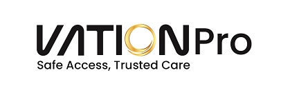 Vation Pro With Tagline Safe Access, Trusted Care Device mark 7640072 Trademark