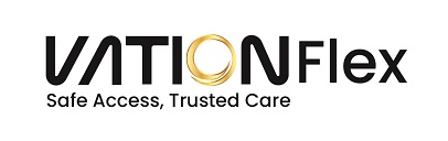 Vation Flex With Tagline Safe Access, Trusted Care Device mark 7640075 Trademark