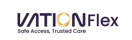 Vation Flex With Tagline Safe Access, Trusted Care Device mark 7640076 Trademark