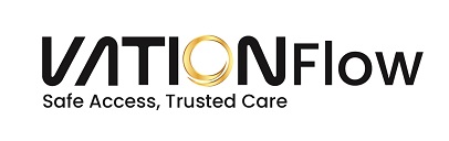 Vation Flow With Tagline Safe Access, Trusted Care Device mark 7640078 Trademark