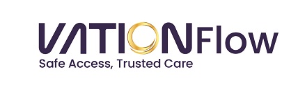 Vation Flow With Tagline Safe Access, Trusted Care Device mark 7640079 Trademark