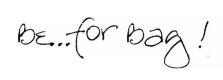 Be ...for Bag ! Device mark 2189740 Trademark