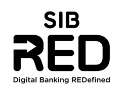 Sib Red With Tagline Digital Banking Redefined Device mark 7706976 Trademark