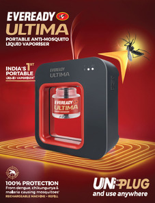 Eveready Ultima Portable Anti-mosquito Liquid Vaporiser Unplug And Use Anywhere Device mark 7718927 Trademark