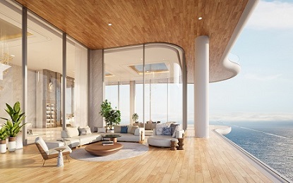 Living And Deck Area Of Lodha Sea Face Building Device Device mark 7723705 Trademark