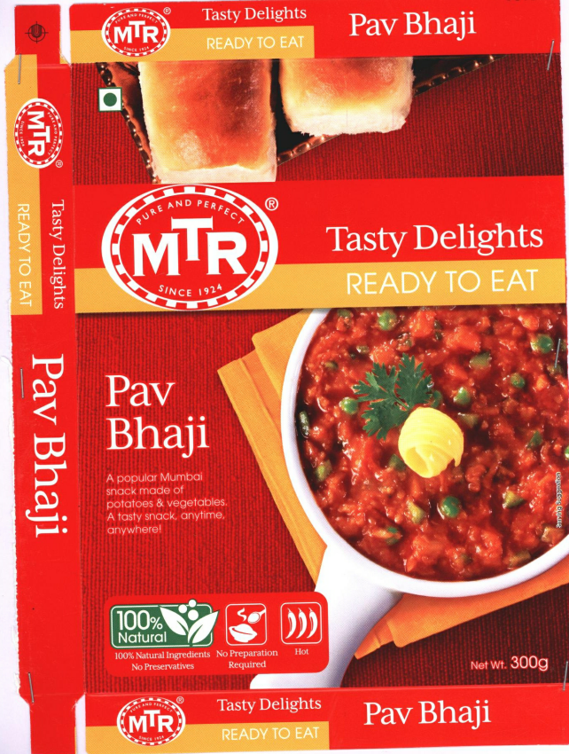 Tasty Delights Mtr Pav Bhaji Device mark 2391485 Trademark