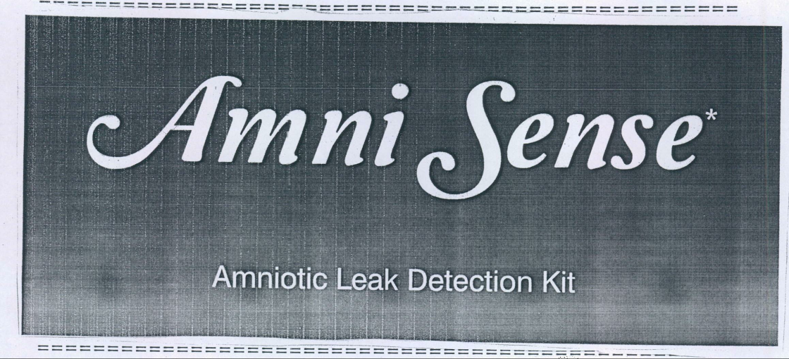 Amni Sense Amniotic Leak Detection Kit Device mark 2146808 Trademark