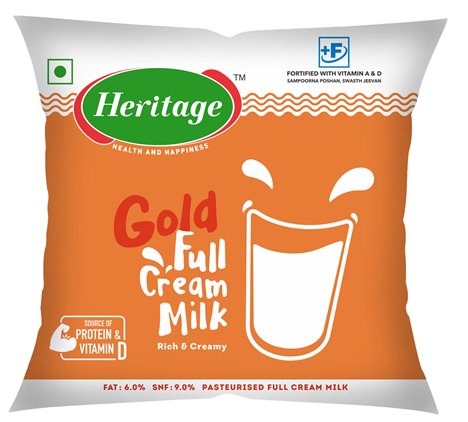 Heritage 'gold Full Cream Milk' Device mark 7741025 Trademark