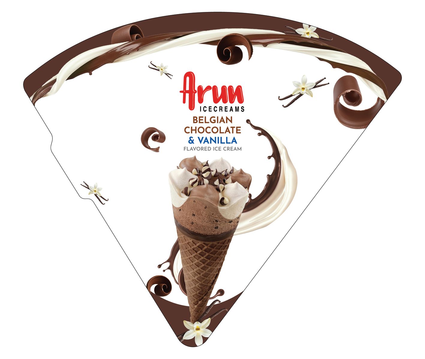 Arun Icecreams Belgian Chocolate & Vanilla Flavored Ice Cream Device mark 7746870 Trademark
